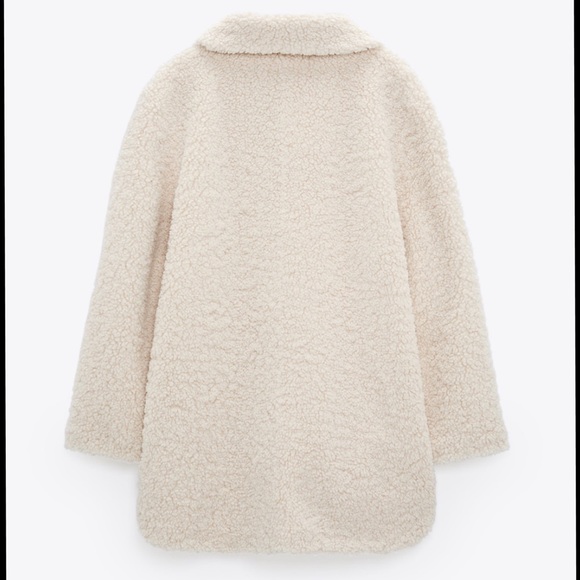 ☀️NWT☀️ZARA Fleece Coat XS - Picture 4 of 11